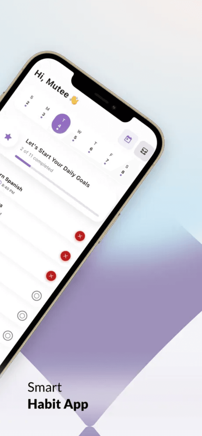 HabitMove smart habit app dashboard